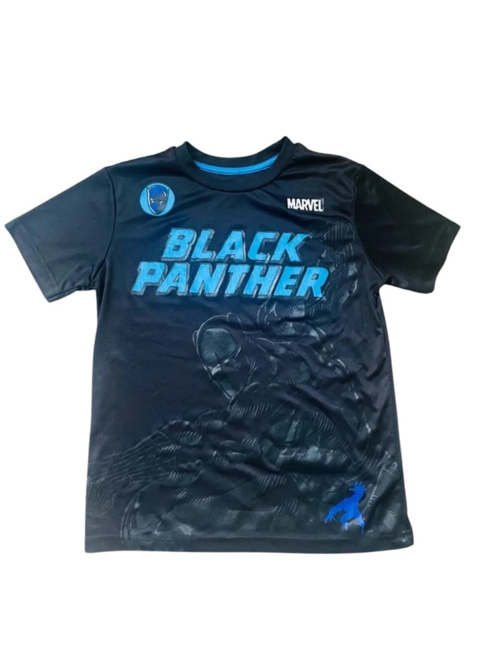 Marvel Black Panther Kids Black and Blue Graphic Tee, Boys 10-12 #0029